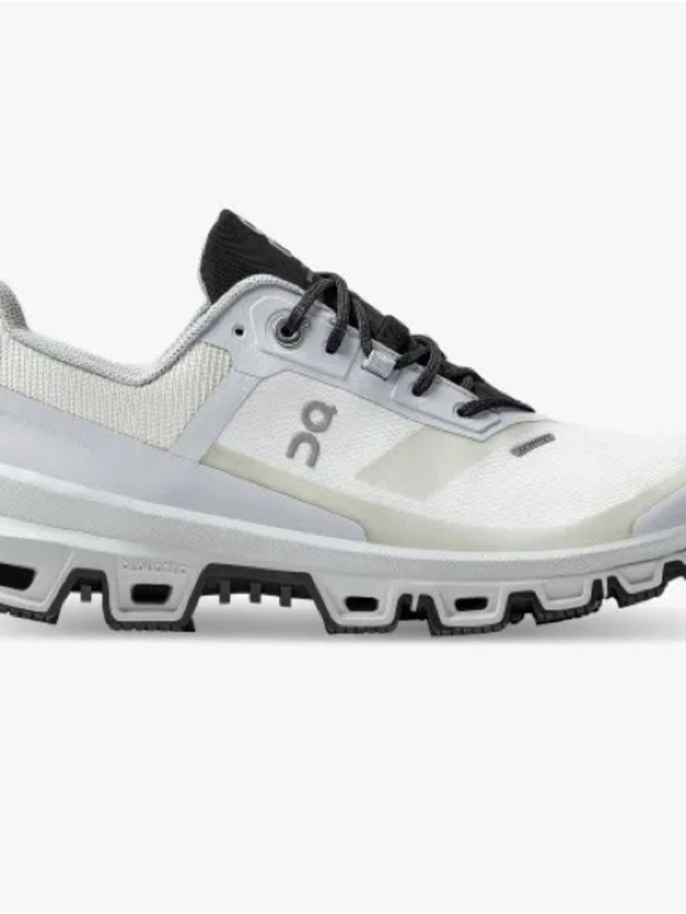 On Running Women's Trail Sneaker in White and Black